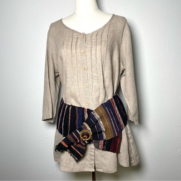 Vintage Hand Woven Belt Natural Fibers One Size Multicolor - Picture 9 of 9